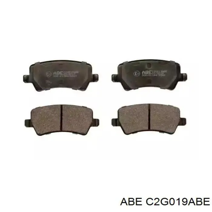C2G019ABE ABE колодки тормозные задние дисковые