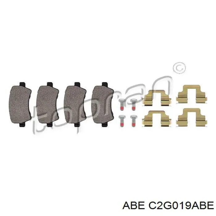 Купить C2G019ABE ABE Колодки тормозные задние, дисковые