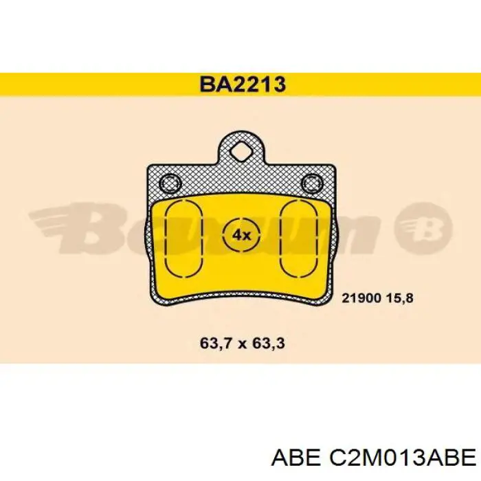 Купить C2M013ABE ABE Колодки тормозные задние, дисковые