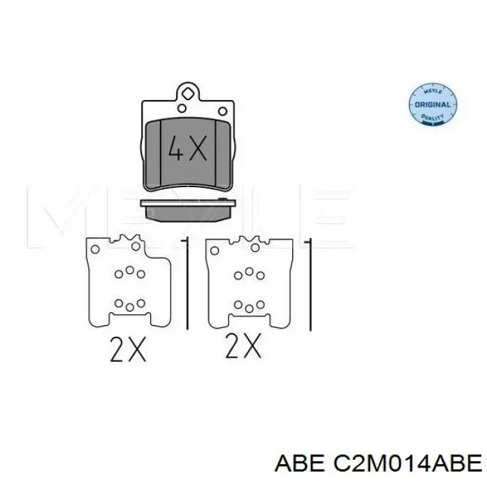 Купить C2M014ABE ABE Колодки тормозные задние, дисковые
