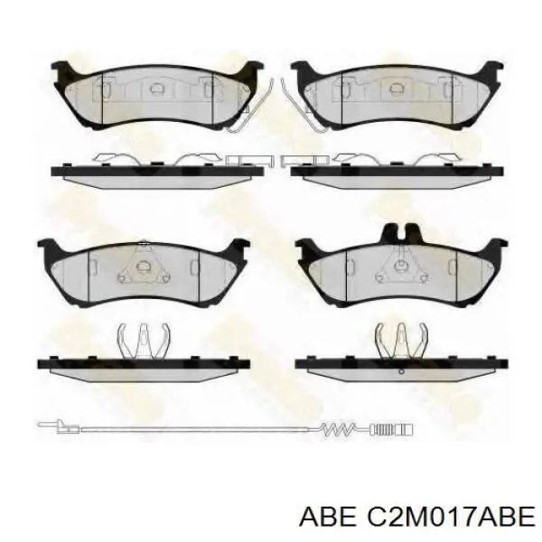 Задние тормозные колодки C2M017ABE ABE