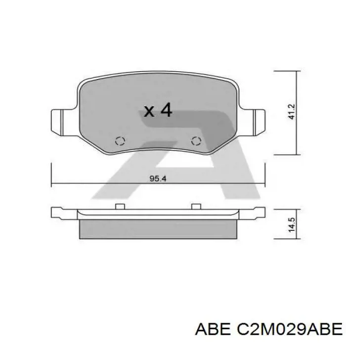Купить C2M029ABE ABE Колодки тормозные задние, дисковые