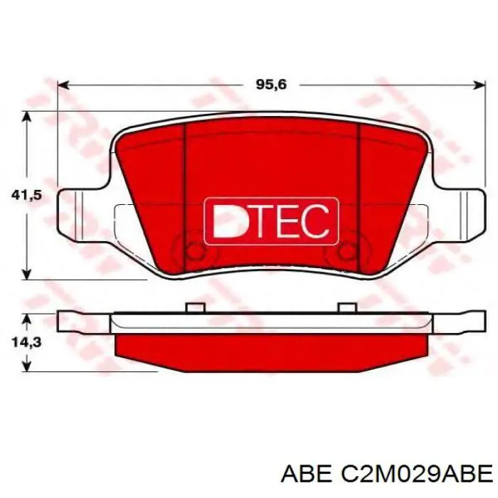 Задние тормозные колодки C2M029ABE ABE