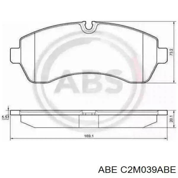 Колодки гальмові задні, дискові C2M039ABE ABE