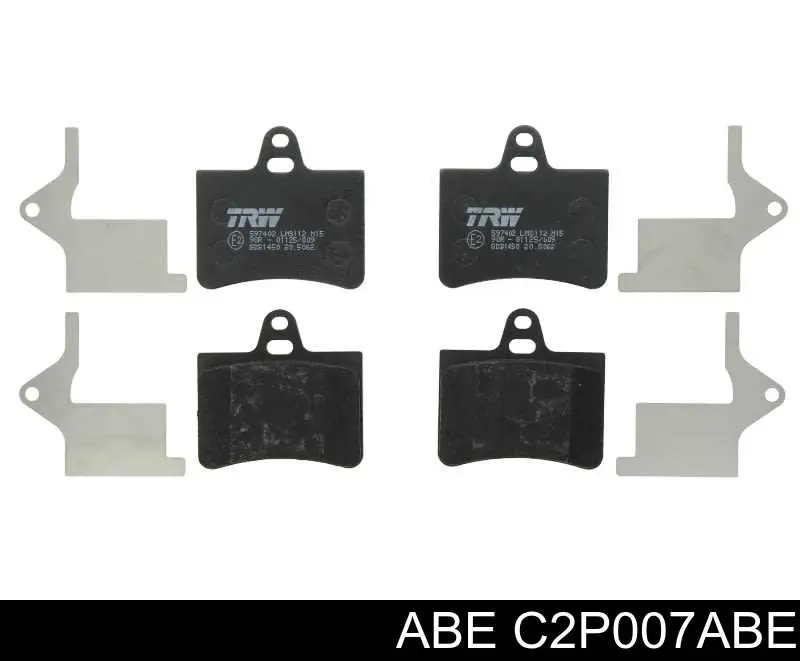 Задние тормозные колодки C2P007ABE ABE