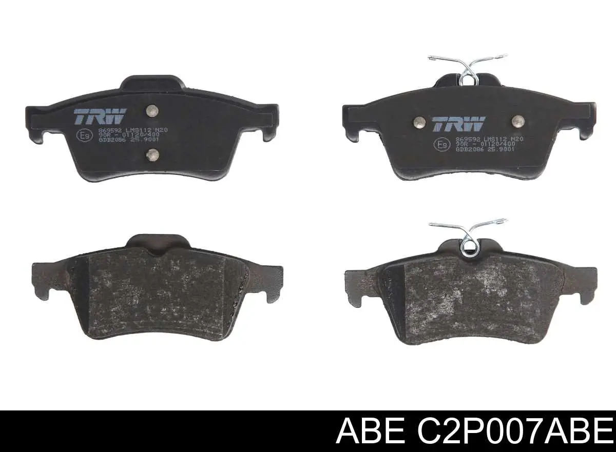 C2P007ABE ABE Колодки тормозные дисковые комплект