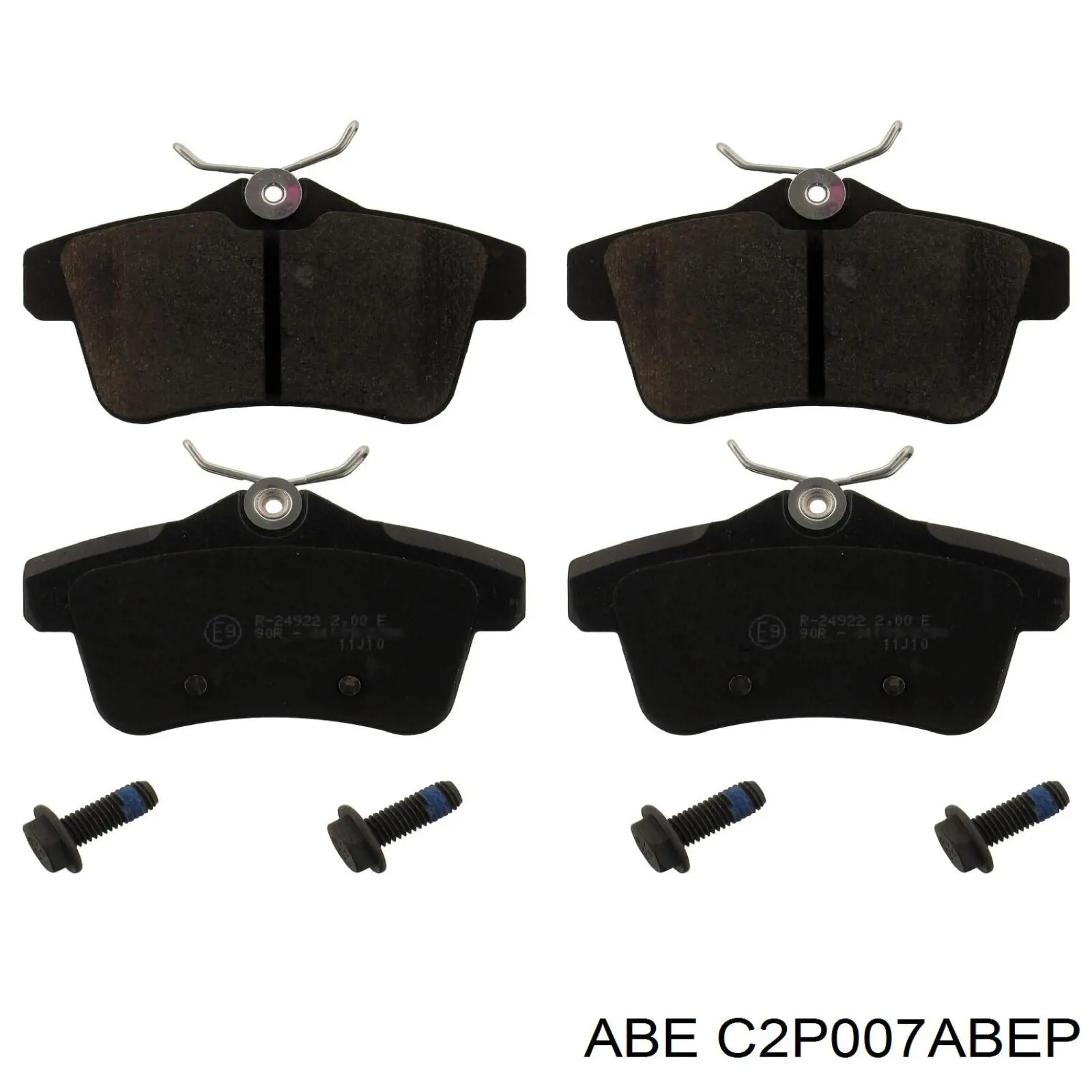 Колодки гальмові задні, дискові C2P007ABEP ABE