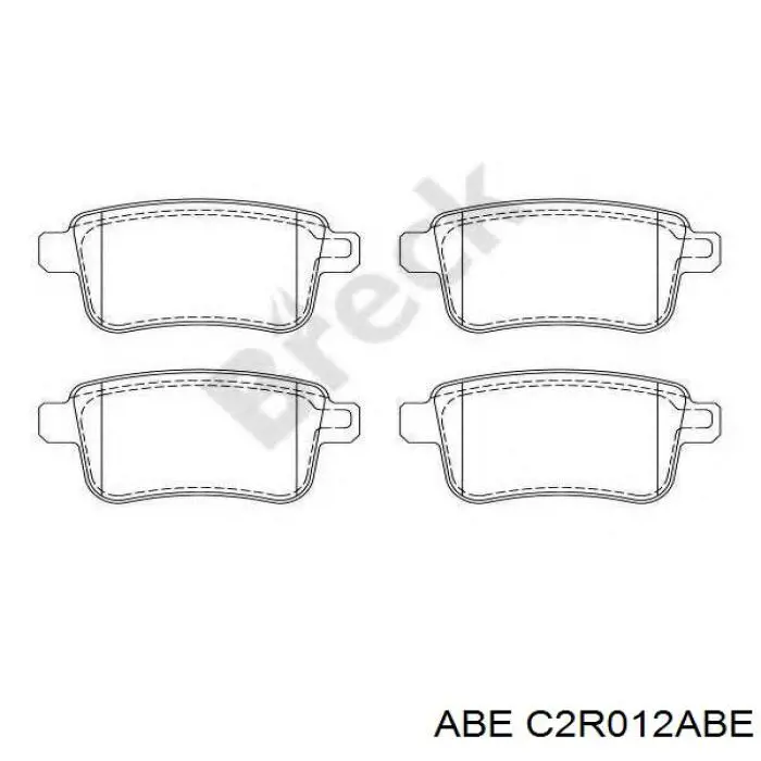 Купить C2R012ABE ABE Колодки тормозные задние, дисковые