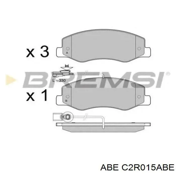 Купить C2R015ABE ABE Колодки тормозные задние, дисковые