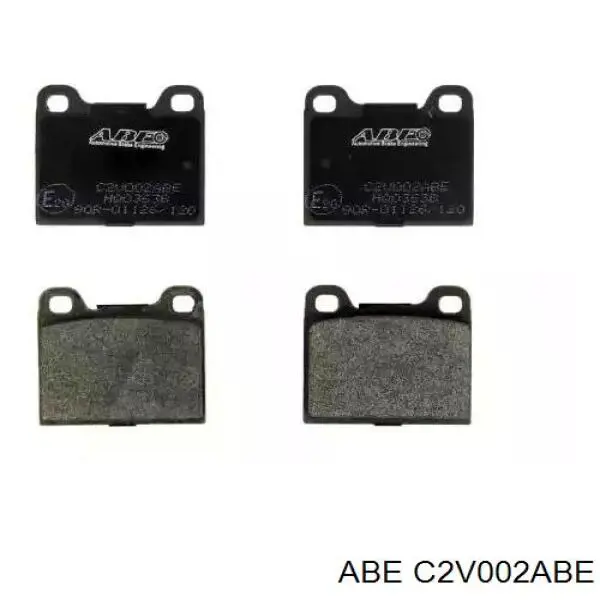 C2V002ABE ABE колодки тормозные задние дисковые