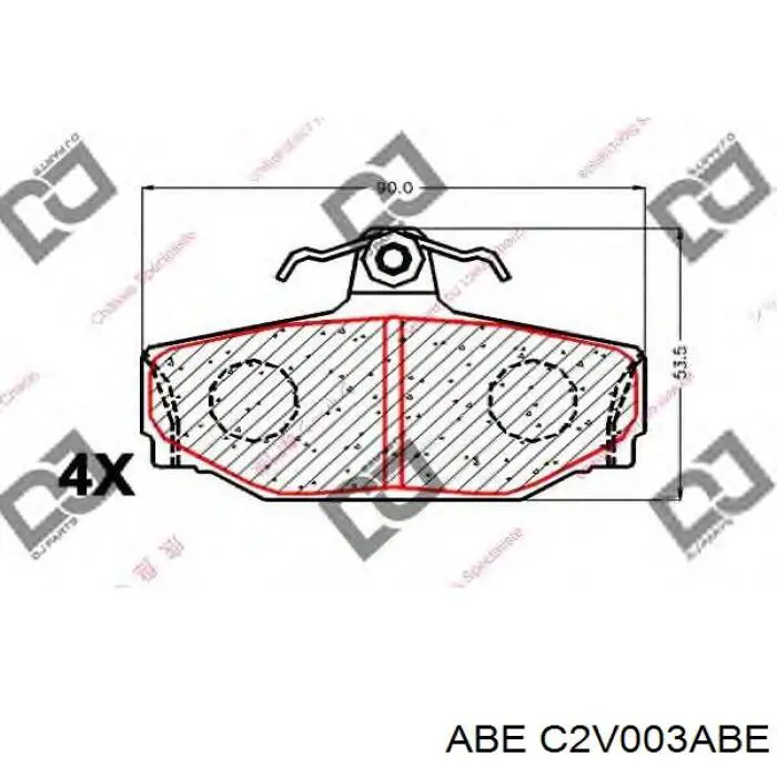 Колодки дисковые  ABE C2V003ABE цена, от 16.13 USD