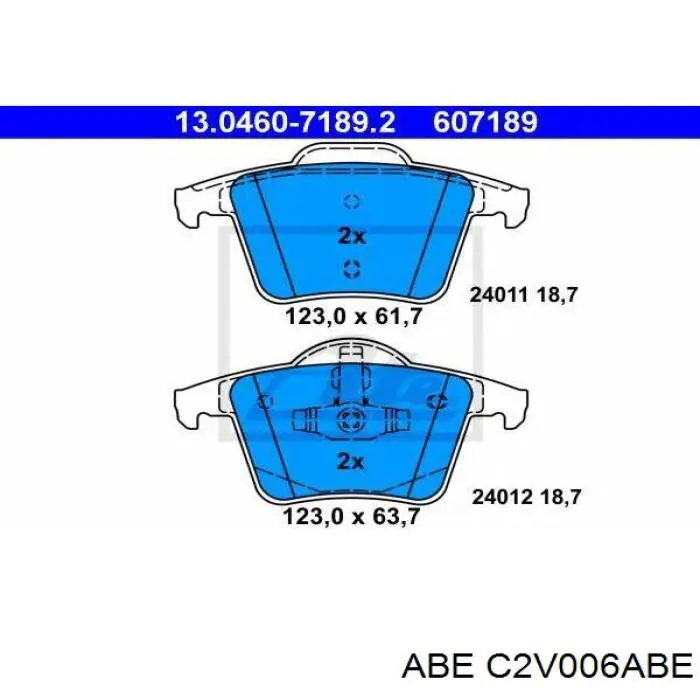 Колодки дисковые  ABE C2V006ABE цена, от 22.52 USD
