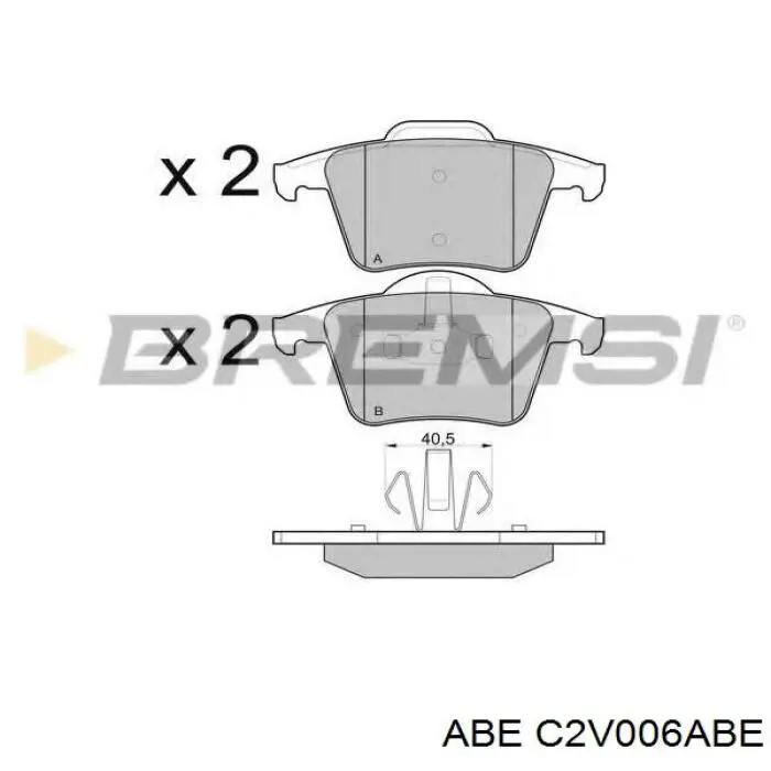 Купить C2V006ABE ABE Колодки тормозные задние, дисковые