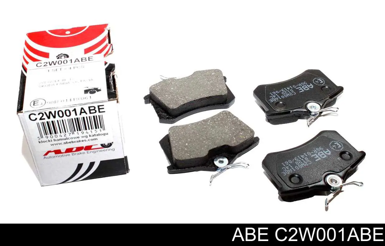 C2W001ABE ABE колодки тормозные задние дисковые