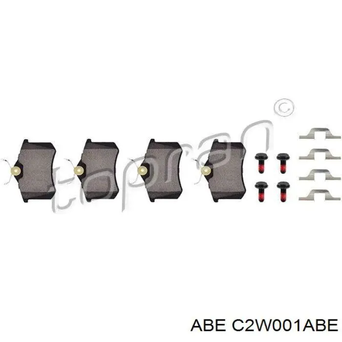C2W001ABE ABE Колодки тормозные дисковые комплект