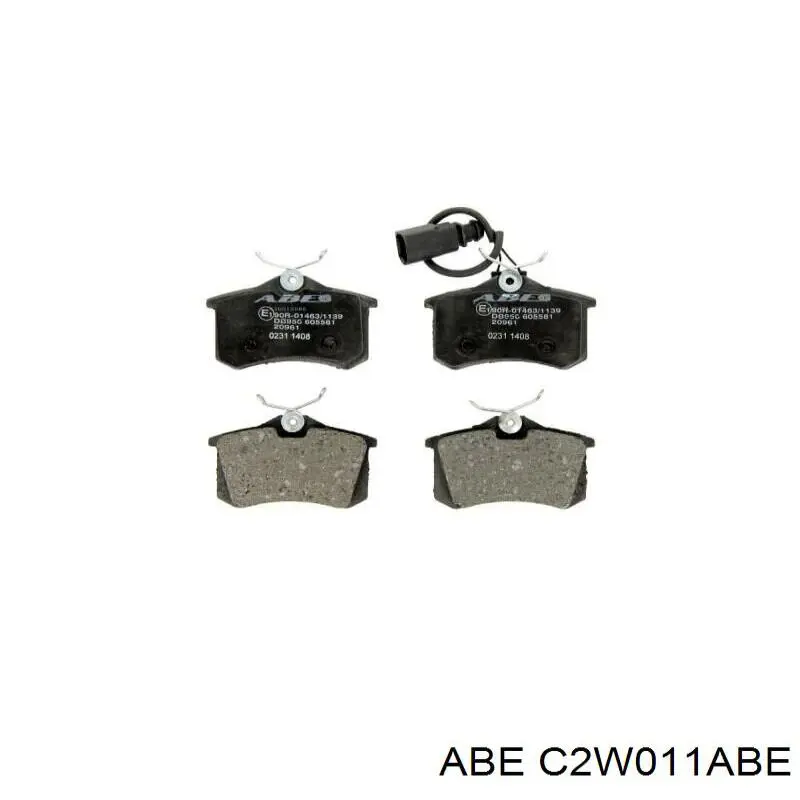 Купить C2W011ABE ABE Колодки тормозные задние, дисковые