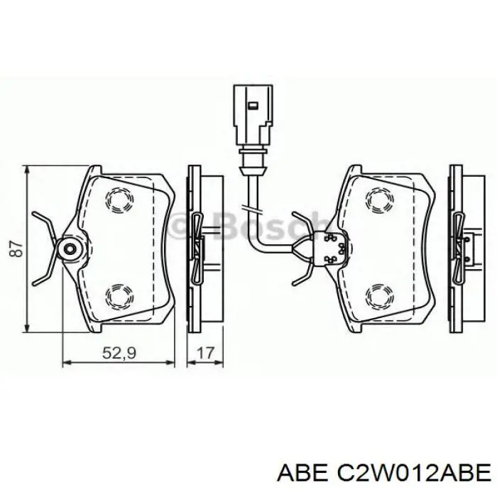 Задние дисковые колодки ABE C2W012ABE
