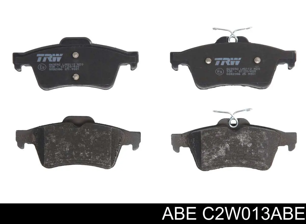 Купить C2W013ABE ABE Колодки тормозные задние, дисковые