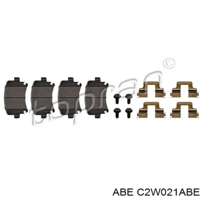 C2W021ABE ABE Колодки тормозные дисковые комплект