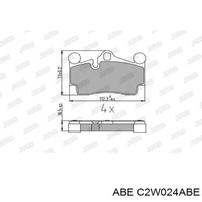 Купить C2W024ABE ABE Колодки тормозные задние, дисковые