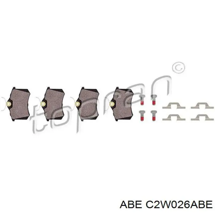 Купить C2W026ABE ABE Колодки тормозные задние, дисковые