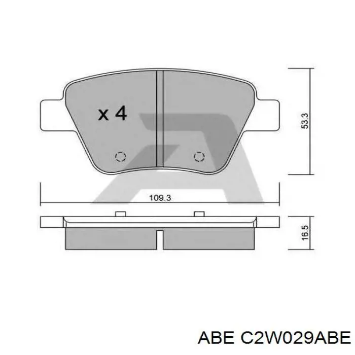 Задние дисковые колодки ABE C2W029ABE
