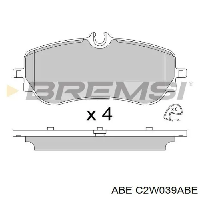 Колодки дисковые  ABE C2W039ABE цена, от 30.57 USD