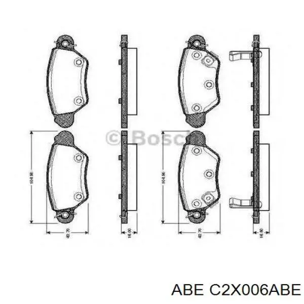 Купить C2X006ABE ABE Колодки тормозные задние, дисковые