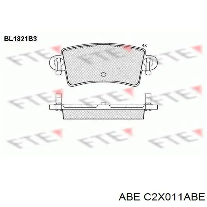 Задние дисковые колодки ABE C2X011ABE