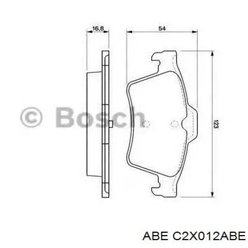 Купить C2X012ABE ABE Колодки тормозные задние, дисковые