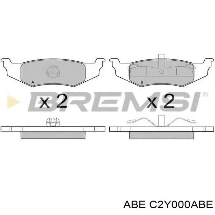 Колодки дисковые  ABE C2Y000ABE цена, от 17.71 USD