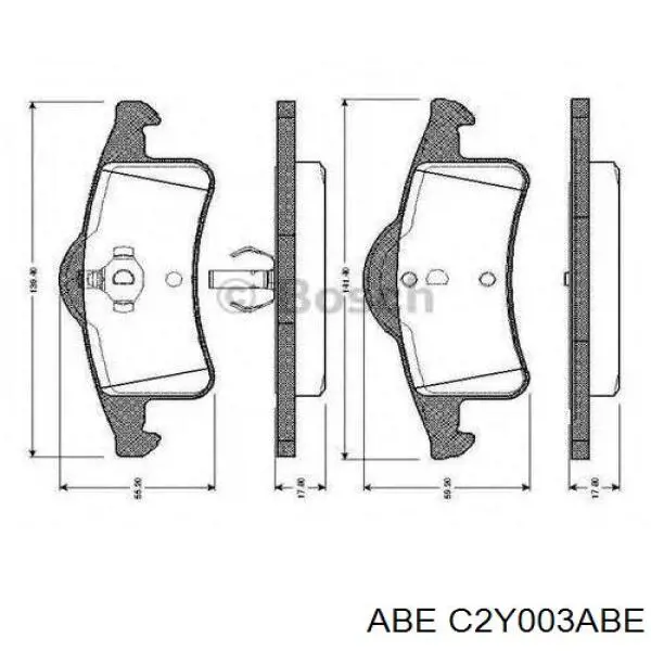 Колодки гальмові задні, дискові C2Y003ABE ABE