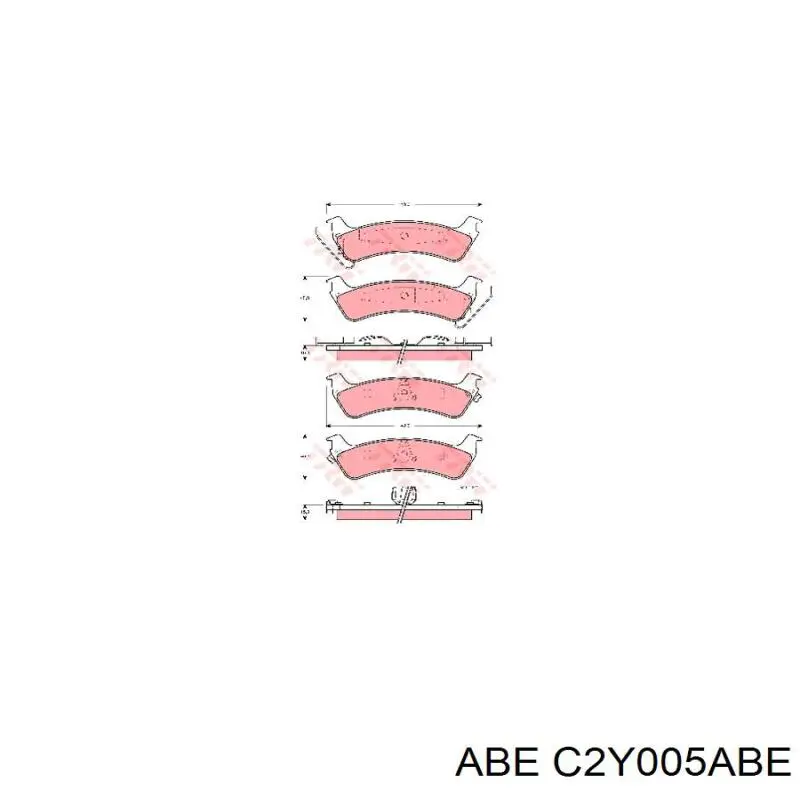 Колодки дисковые  ABE C2Y005ABE цена, от 21.09 USD