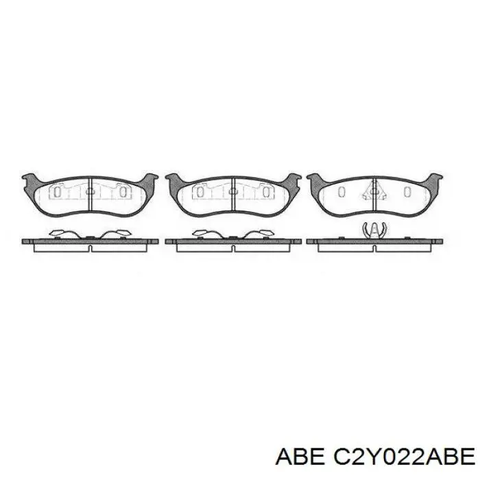 Колодки дисковые  ABE C2Y022ABE цена, от 22.35 USD
