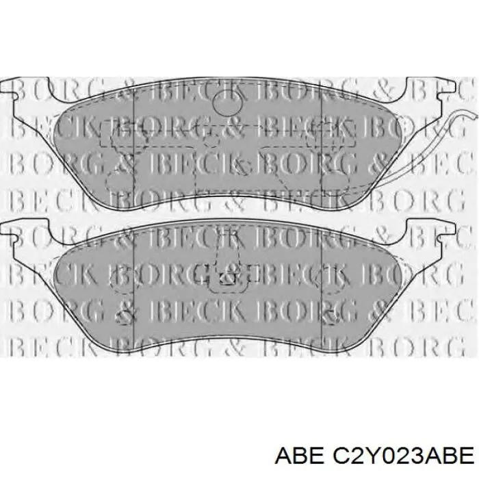 C2Y023ABE ABE Колодки тормозные дисковые комплект