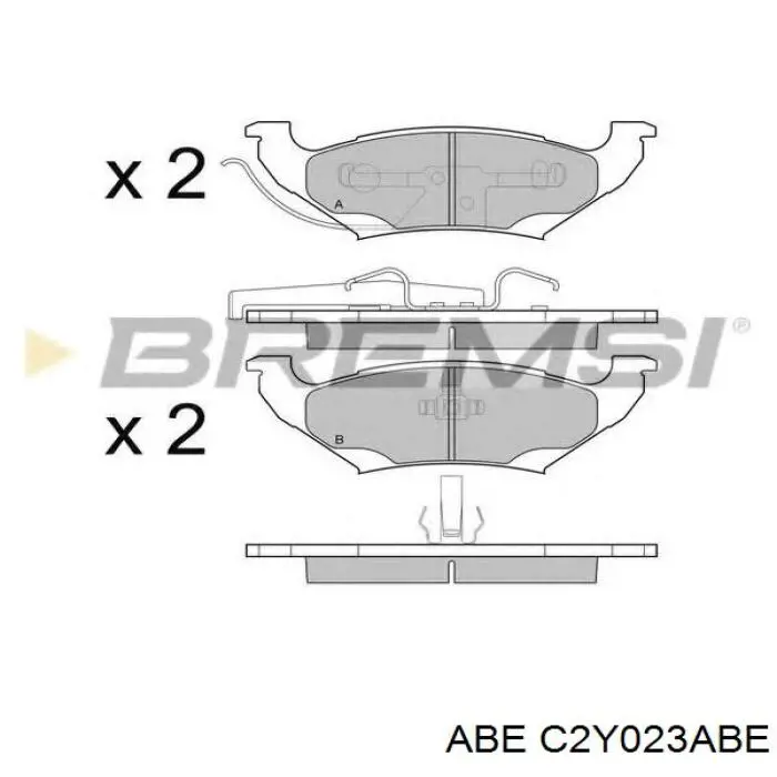 Колодки дисковые  ABE C2Y023ABE цена, от 22.38 USD