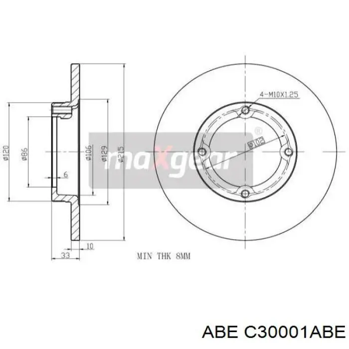 Купить C30001ABE ABE Ротор тормозной