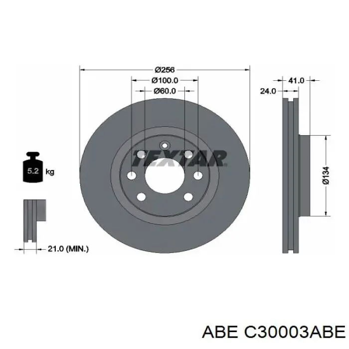 Передние тормозные диски C30003ABE ABE
