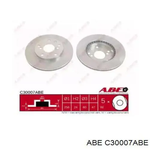 Тормоз дисковый передний ABE C30007ABE цена, от 26.86 USD