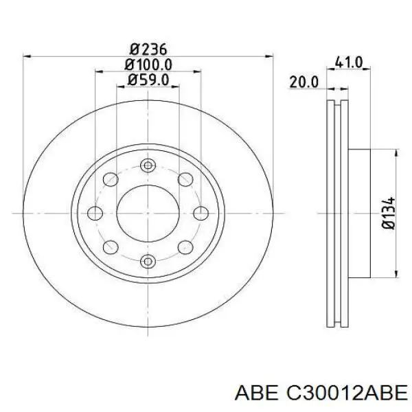 Купить C30012ABE ABE Ротор тормозной