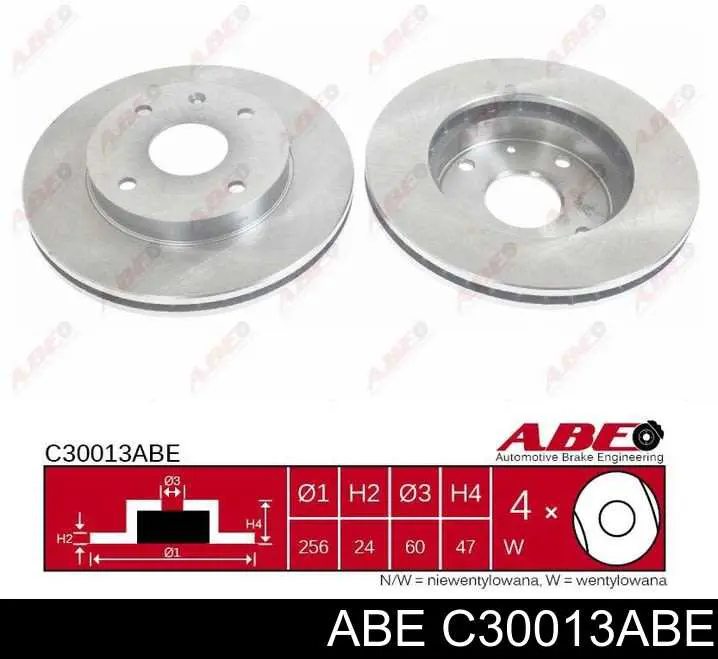 Диск тормозной передний ABE C30013ABE