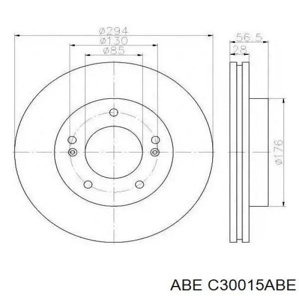 C30015ABE ABE Диск тормозной передний