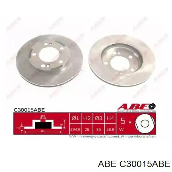 C30015ABE ABE диск тормозной передний