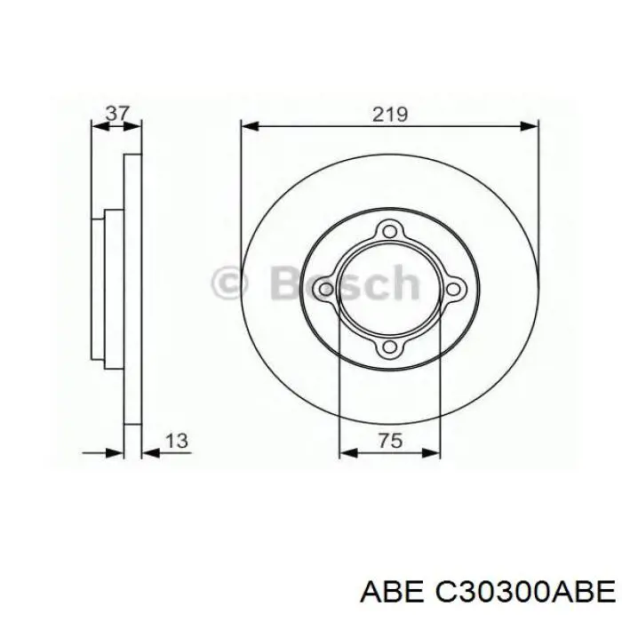 Передний тормозной диск ABE C30300ABE