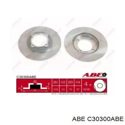 Тормоз дисковый передний ABE C30300ABE цена, от 15.36 USD