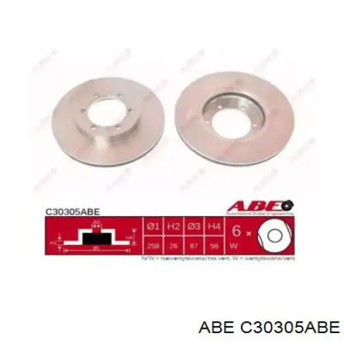 Передние тормозные диски C30305ABE ABE