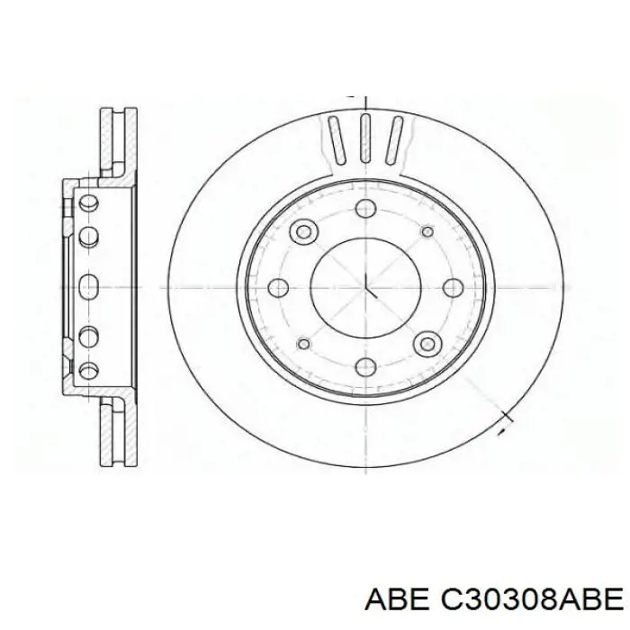 Передние тормозные диски C30308ABE ABE