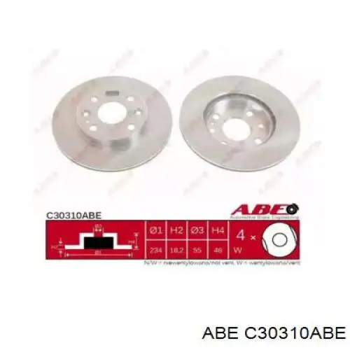 C30310ABE ABE диск тормозной передний