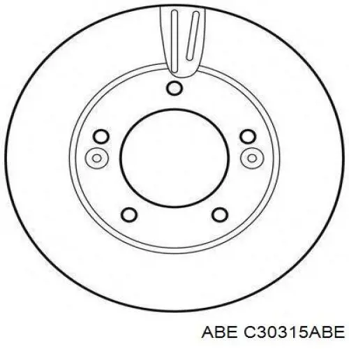 Тормоз дисковый передний ABE C30315ABE цена, от 40.76 USD