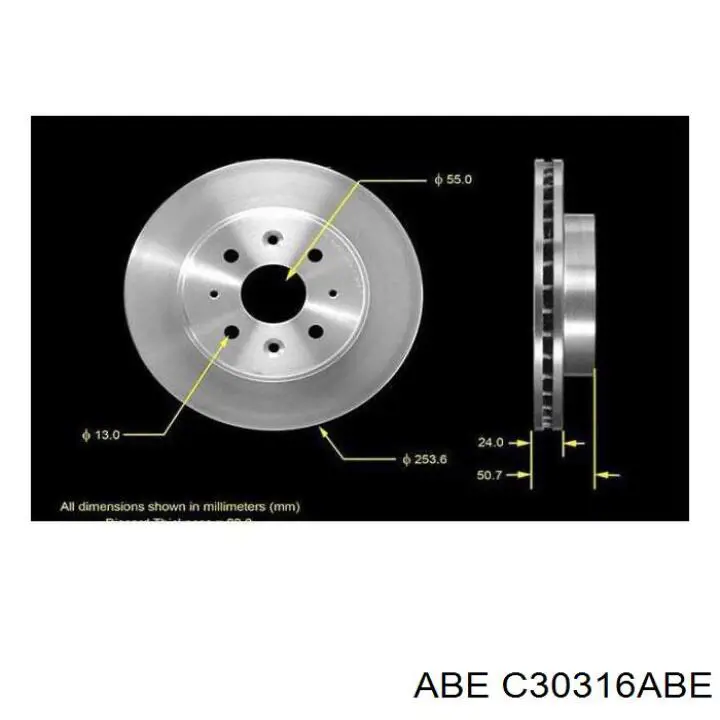 Передние тормозные диски C30316ABE ABE